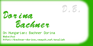 dorina bachner business card